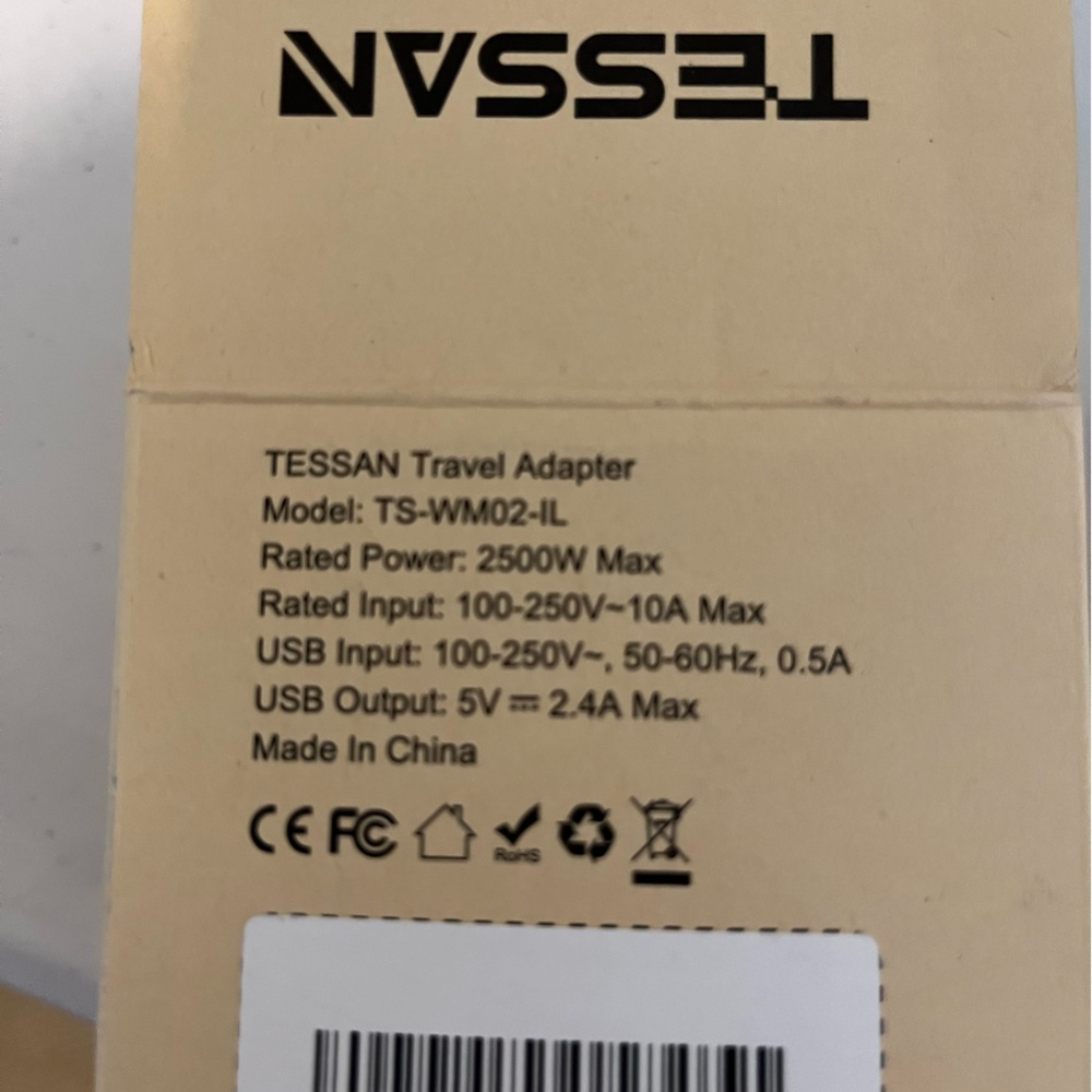 NWT Type H Travel Adapter - Picture 3 of 4